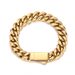 Unisex Hip Hop Spring Buckle Stainless Steel Chain Encrypted Cuban Chain Titanium Steel Jewelry High End Men's Bracelet_ipsvogv.com