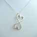 Lucky number 8 infinity symbol necklace for women forever two love peach heart shaped pendant clavicle chain_ipsvogv.com