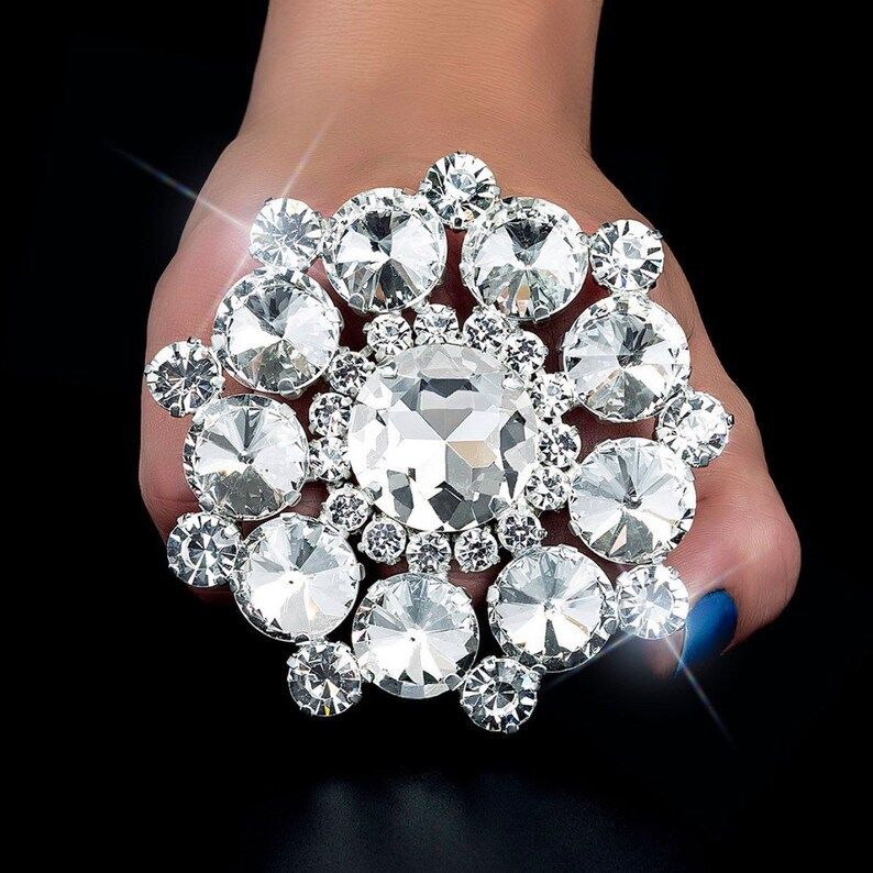 fashion flower-shaped colored diamond ring simple shiny rhinestone opening adjustable ring women ring_ipsvogv.com