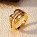Women’s Jewelry Set Fashion Simple Double Layer Cross Ring Stainless Steel Plated Gold Niche Light Luxury Ring Jewelry_ipsvogv.com