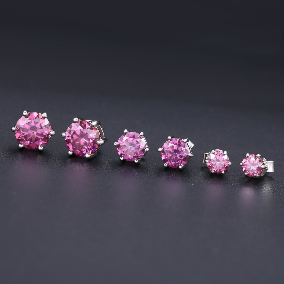 Fashionable And Versatile 0.5 2 Carat Rainbow Moissanite Earrings For Commuting S925 Sterling Silver Colored Moissanite Earrings_ipsvogv.com