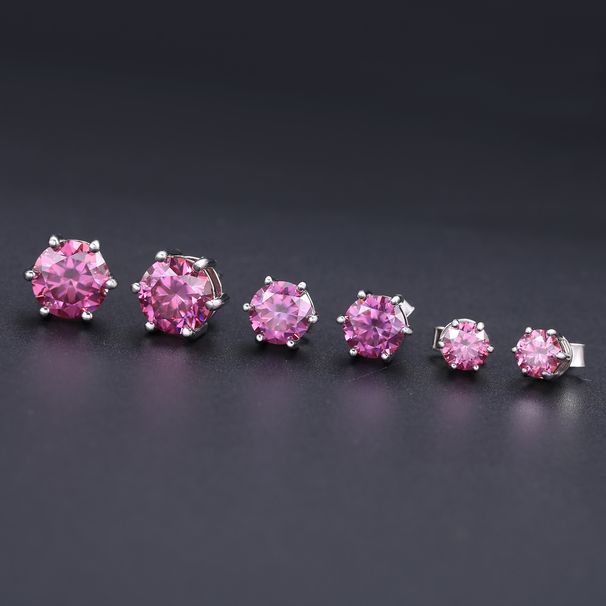 Fashionable And Versatile 0.5 2 Carat Rainbow Moissanite Earrings For Commuting S925 Sterling Silver Colored Moissanite Earrings_ipsvogv.com
