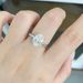 S Pure Silver Ring, Female Pigeon Egg Four Claw Classic Ice Flower Cut High Carbon Diamond Ring_ipsvogv.com