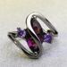 Blue Horse Eye Ring Women's Black Gold Electroplated Handpiece Sapphire Rings_ipsvogv.com