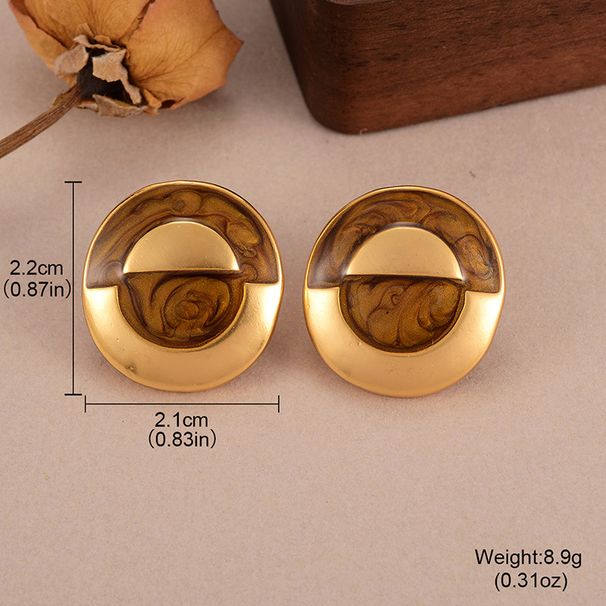 Fashion Geometric Contrast Earrings Tassel Oil Drop Earrings Retro High End Design New Earring Accessories Women_ipsvogv.com