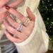 Starry Sky, Pearl, Double Layered Zircon, Simple, High End, Niche Fashion Ring, Finger Ring_ipsvogv.com