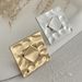 Ins Style Liquid Metal Geometric Hollow Fashion Irregular Pleated Flower Ring_ipsvogv.com