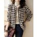 Women's Clothing Wool tweed jacket spring and autumn short style fashionable_ipsvogv.com
