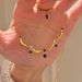 Ancient Glass Craft Water Drop Series French Style Blue Tassel Necklace_ipsvogv.com