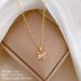 】 Love 【 Surrounding Light Luxury Charm Gorgeous Full Diamond Necklace Women's Versatile Clavicle Titanium Steel Chain 【 】_ipsvogv.com