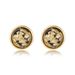 Light luxury design gold foil fragment earrings high end Hepburn style earrings temperament small and versatile fashionable earrings_ipsvogv.com