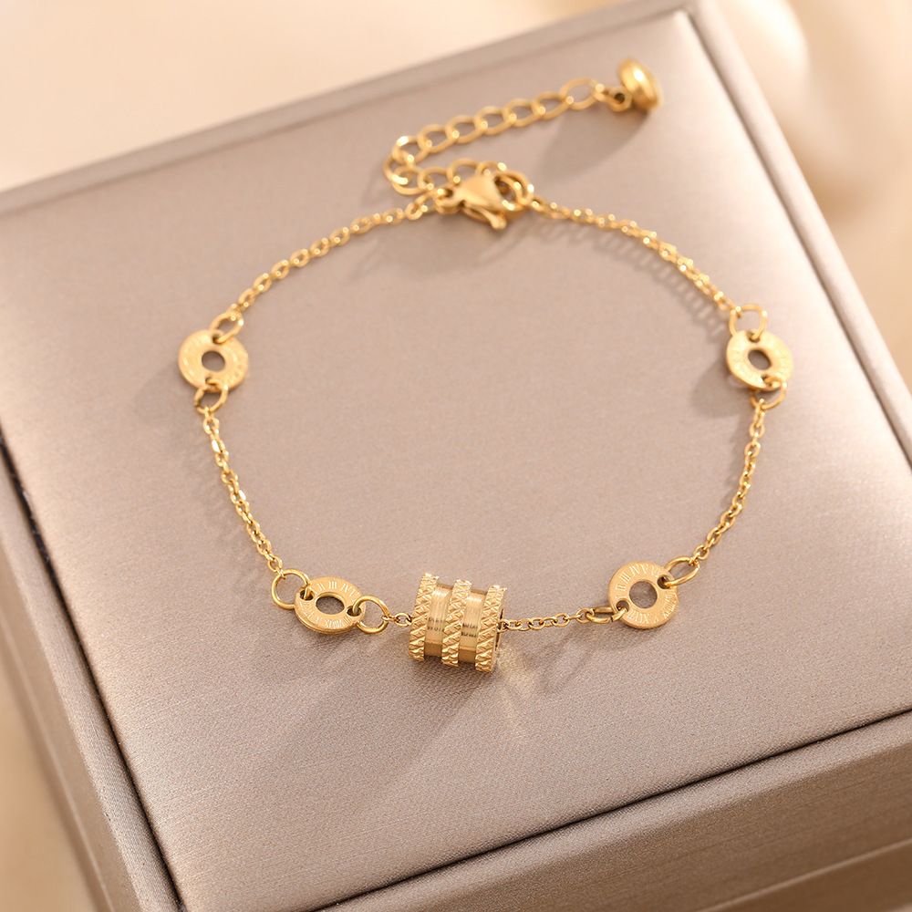 Golden Smooth Small Waist Titanium Steel Bracelet For Women, Simple Trendy, Trendy And Cool, Niche Accessories That Do_ipsvogv.com