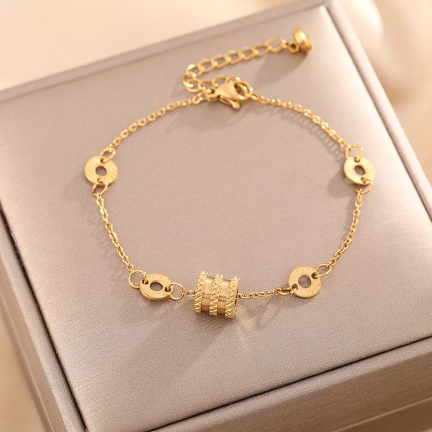 Golden Smooth Small Waist Titanium Steel Bracelet For Women, Simple Trendy, Trendy And Cool, Niche Accessories That Do_ipsvogv.com