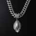 New Hot Selling Hip Hop Jewelry Zinc Alloy Rugby Full Diamond Pendant Necklace Accessories_ipsvogv.com