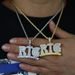 Men's Hip Hop RTG Letter Pendant Necklace With Cubic Zirconia, 61cm Silver/Gold Rope Chain Studded Full Diamond Men's Necklace_ipsvogv.com