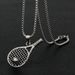 Trendy Men's Necklace Tennis Racket Pendant Hip-Hop Fashion Personality Cool Sports Expert Sweater Chain_ipsvogv.com