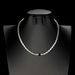 special Supply Heavy Industry Design Cultivated Emerald Necklace S925 Silver Full Of Square Diamonds Colored Gemstone Clavicle Chain_ipsvogv.com