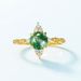 Retro Light Luxury Green Moss Ring Female S925 Silver Inlaid Water Grass Agate Ring Fashion All Match_ipsvogv.com