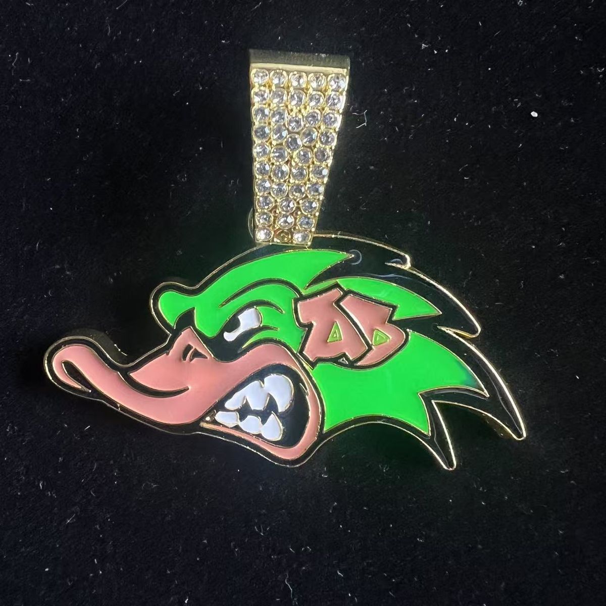 Hot Selling Unisex Personality Diamond-Encrusted Pendant Fashion Hip-Hop Platypus Necklace Jewelry_ipsvogv.com