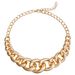 Punk Trendy Cool Personality Thick Chain Neck Chain Necklace Necklace Jewelry, Hip Hop Exaggerated Geometric Buckle Simple Necklace Jewelry_ipsvogv.com