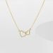 Women's Jewelry Copper Inlaid Zircon Love Double Ring Necklace Clavicle Chain Pendant Light Luxury All Match Niche Design Clavicle Chain_ipsvogv.com