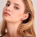 Turquoise earrings brass plated with K real gold color preserving retro circle metal texture ear buckles high end feel_ipsvogv.com
