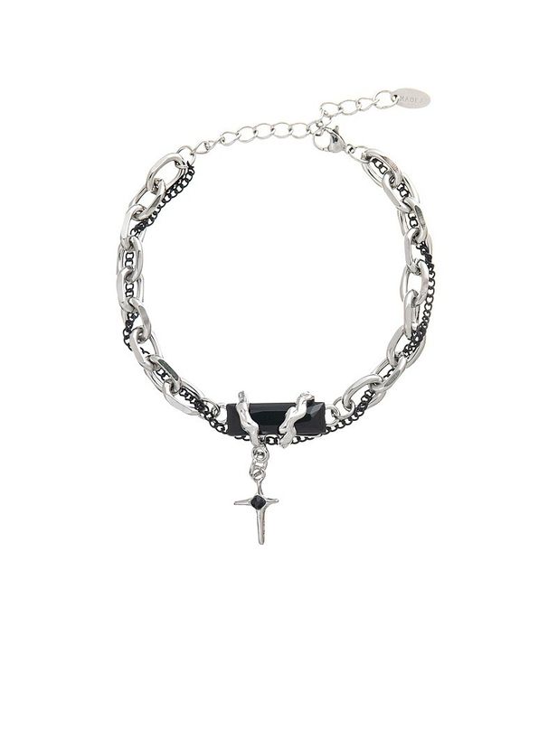 New hip-hop niche double-layer titanium steel star wrapped black diamond men, trendy and cool, street personality_ipsvogv.com