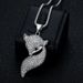 Hip Hop Stainless Steel Gold-Plated Full Diamond Exquisite Fox Pendant Necklace_ipsvogv.com