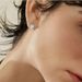 Earrings sterling silver Internet celebrity high end French diamond wave pattern light gold simple semi circular C shaped earrings_ipsvogv.com