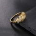 Popular twisted croissant ring female ins cold style gold plated zircon ring can be stacked_ipsvogv.com