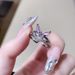 Luxurious Butterfly Luxury Ins Cold Style Exquisite Diamond Zircon Open Simple Fashion Versatile Ring_ipsvogv.com