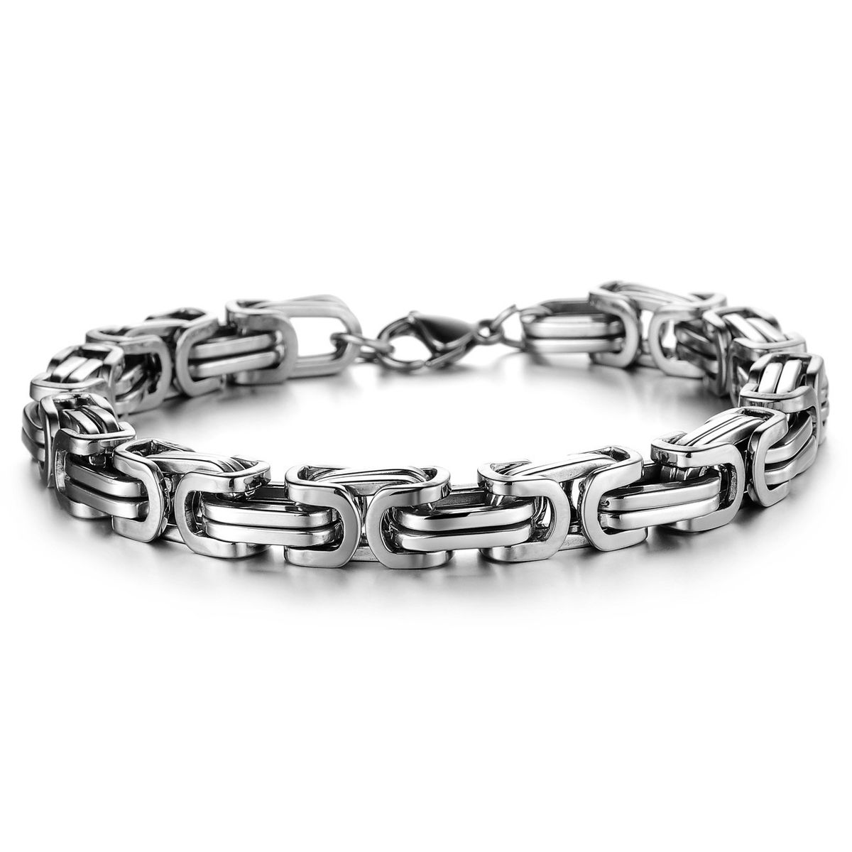 Trendy Korean Style Hip-Hop Punk Personality Titanium Men's Thick Bracelet Popular Fashion Jewelry Boutique Stainless_ipsvogv.com