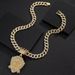 Fashion Trend New Product Water Diamond Crown Shield Pendant Hip Hop Royal Noble Jewelry Necklace_ipsvogv.com