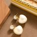 Korean Version Sweet Elegant Fairy Style Love Pendant Pearl For Women, Simple And Cute, High-end Silver Needle Earrings_ipsvogv.com