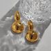 Unisex Spring And Summer INS Retro Gold Plated Titanium Steel Polished Gourd Gold And Silver Earrings_ipsvogv.com