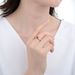Unisex Simple Style Square Colored Diamond Zircon CZ Ring Female Index Finger Ring Opening Adjustable Ins Style_ipsvogv.com