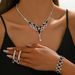 Tassel Earrings Necklace Bracelet Set Light Luxury Style Clavicle Chain Fashion High-end Accessories_ipsvogv.com