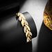 Designer Gold Leaf Bracelet Fashion K Gold Wedding Jewelry Women's diamond bracelet_ipsvogv.com