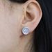Ins Men's And Women's Hip Hop New Full Diamond Heart Shaped Earrings Threaded Ear Needles hip Hop Jewelry_ipsvogv.com