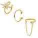 Hot Selling Ear Bone Clips For Non Pierced Ears, Niche Design, Zircon Inlaid Ear Clips, High End Personality, Sweet And Cool Ear Accessories_ipsvogv.com