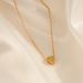Minimalist Love Pendant Necklace - Gold Plated Stainless Steel Clavicle Chain For Women_ipsvogv.com