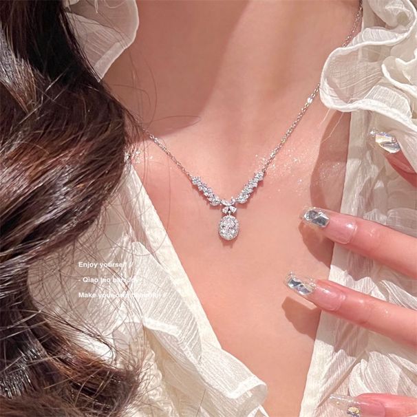 zircon Super Sparkling Fugitive Princess Women's Light Luxury, Niche Design, Exquisite And Versatile Necklace, ! High-end_ipsvogv.com