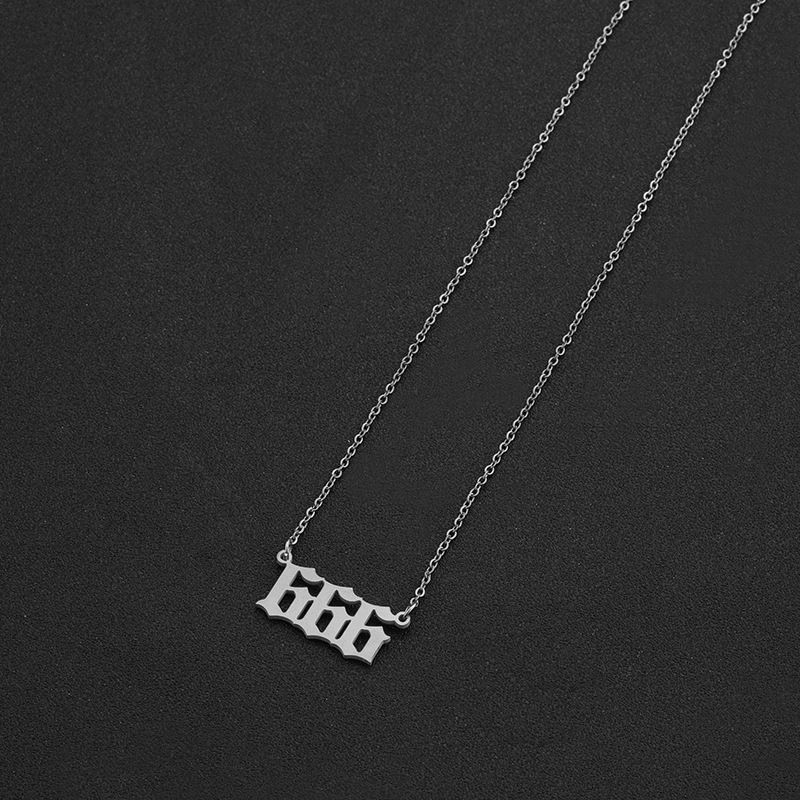 fashion lucky digital pendant 111-999 stainless steel necklace women's all-match clavicle chain ins style accessories_ipsvogv.com