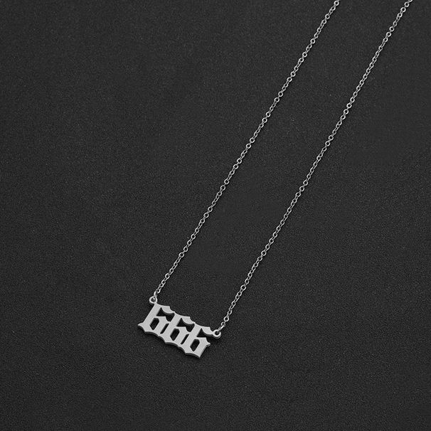 fashion lucky digital pendant 111-999 stainless steel necklace women's all-match clavicle chain ins style accessories_ipsvogv.com