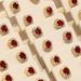 Cao Shi's New Hepburn Style Red Corundum Zircon Earrings, Luxury Accessories_ipsvogv.com