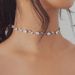 Diamond Leaf Ring Neck Chain Short Small Fresh Neck Rhinestone Clavicle Chain Hot choker_ipsvogv.com