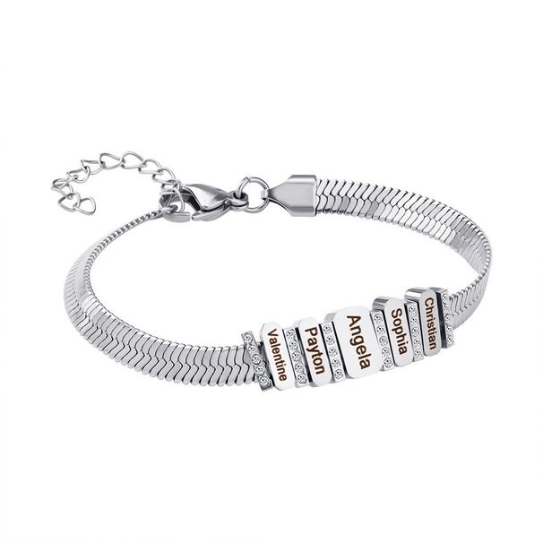 Hand Jewelry Stainless Steel Men's Flat Snake Bone Chain Fashion Trend Hip Hop DIY Inlaid Diamond Engraved Bracelet_ipsvogv.com