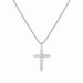 S925 Sterling Silver Plated With 14k Gold Cross Necklace With Full Diamonds For Women Clavicle Pendant Fashionable And Versatile High End_ipsvogv.com