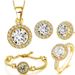 Women's Jewelry Set Zircon Necklace Crystal Earrings Diamond Bracelet Ring Accessories Gifts Free Gifts_ipsvogv.com
