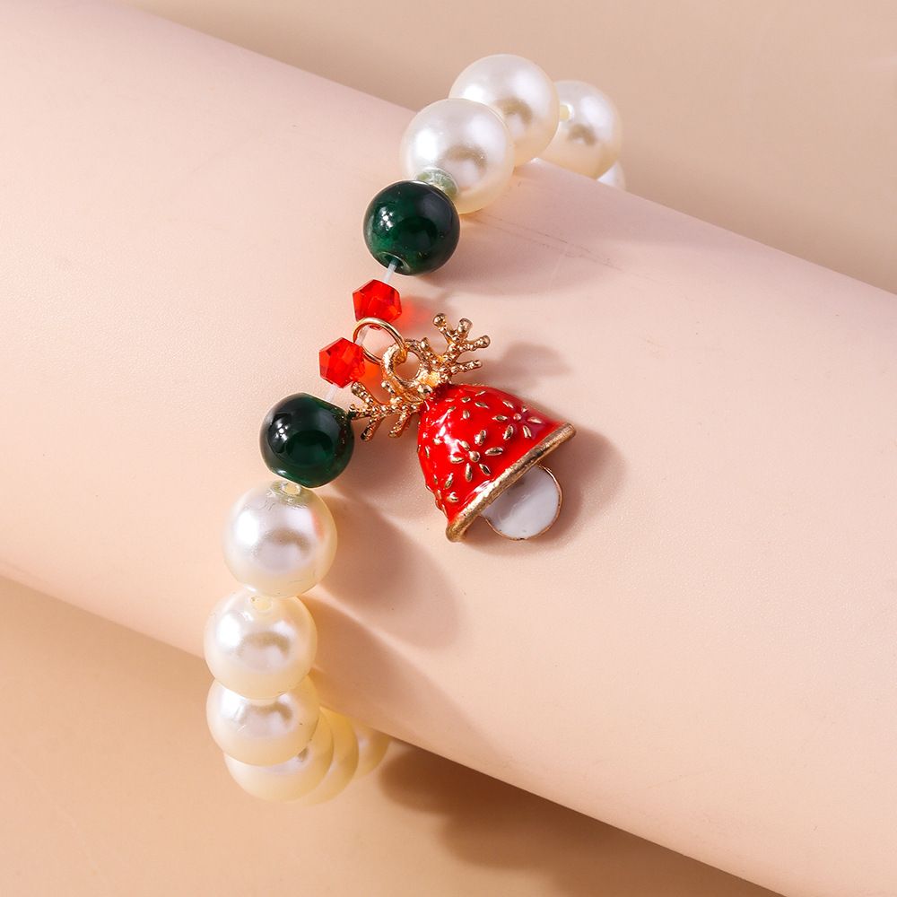 Beaded Santa Claus Christmas Tree Reindeer Fun Bracelet Jewelry Accessories_ipsvogv.com